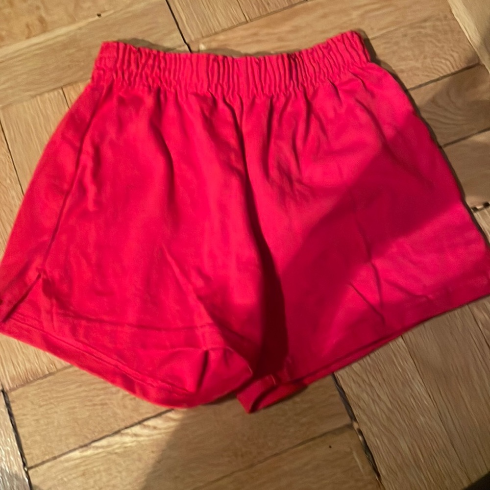 Soffe girls 7 red shorts. Size S